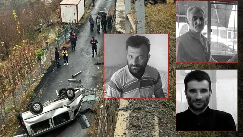 Artvin'de acı kaza: Otomobil bariyeri aşıp alt yola düştü! 2'si kardeş 3 kişi öldü