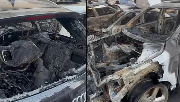 Ataşehir’de sanayi sitesinde yangın! Araçlar küle döndü
