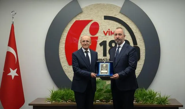 Bakan Şimşek, yurt dışından ödül alan VİMER'i ziyaret etti