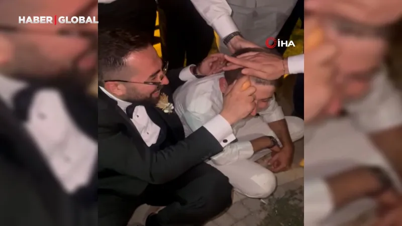 Damat Menemeni Arkadaşının Kafasında Yaptı! Göynük'te Şok Düğün