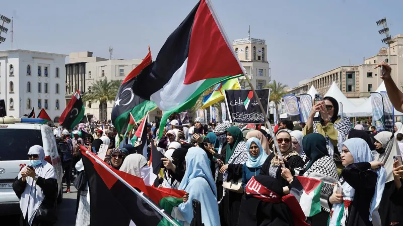 Gazzeye ilerleyen Mağrib Direniş Konvoyu Libya'nın Tacura kentine ulaştı