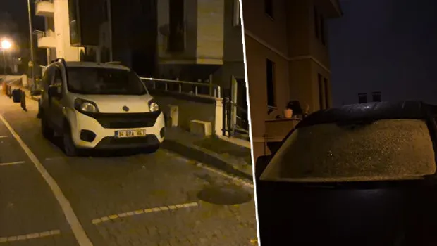 Hava sıcaklığı 4 dereceye kadar düştü: Araç camları buz tuttu