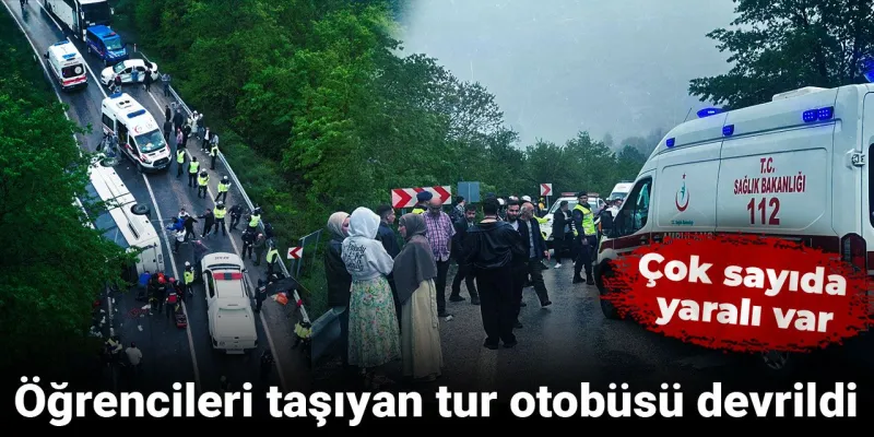 Sinop'ta Facia! Öğrenci Otobüsü Devrildi: Yaralılar Var!