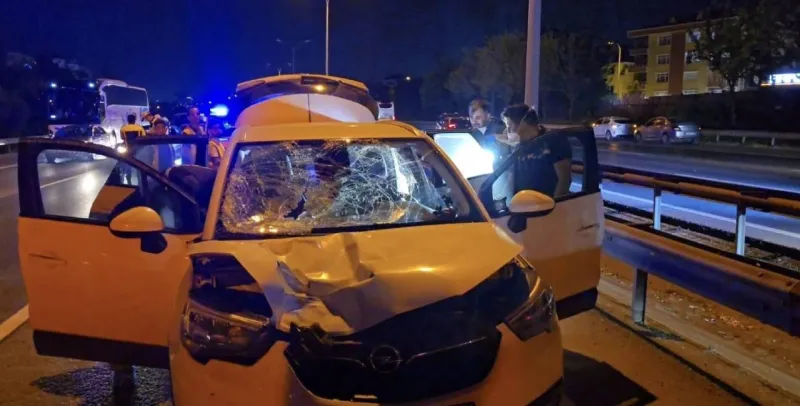 TEM otoyolunda feci kaza: Kaşıya geçmeye çalışan yaya öldü